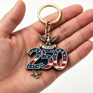 2026 Usa 250th Anniversary Commemorative Keychain Pendant Eagle American Flag Pattern Key Buckle Gift