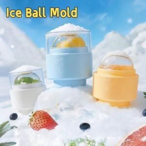 Practical 6cm Ice Ball Mold Plastic Quick-freezing Ice Sphere Mold Leak-proof Easy Release Ball Shape Mold For Home Kitchen Gadgets